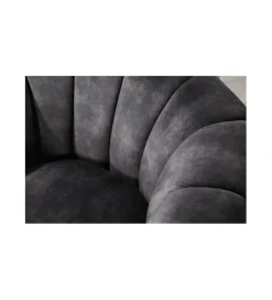 Invicta Interior Fotel obrotowy 360 stopni LINO 103 cm ciemnoszary