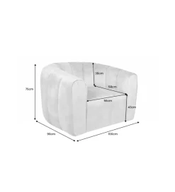 Invicta Interior Fotel obrotowy 360 stopni LINO 103 cm greige