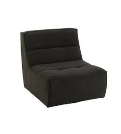 J-Line Fotel obrotowy Swivel Bouclé 83 cm czarny