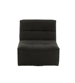 J-Line Fotel obrotowy Swivel Bouclé 83 cm czarny