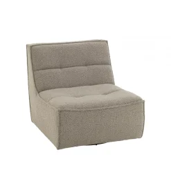 J-Line Fotel obrotowy Swivel Bouclé 83 cm taupe