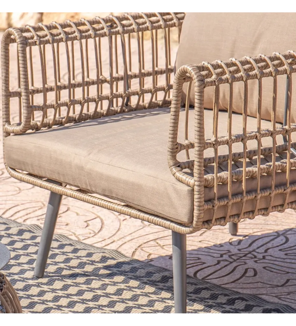 Zona-Design Fotel ogrodowy ARIKI 67 cm naturalny szary