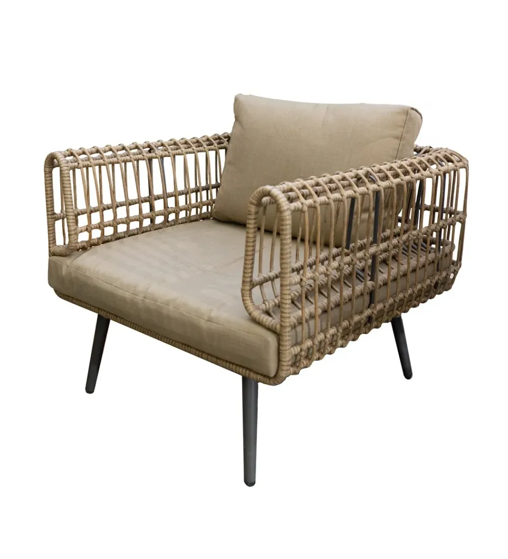 Zona-Design Fotel ogrodowy ARIKI 67 cm naturalny szary