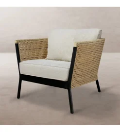 Zona-Design Fotel ogrodowy NIVA 81 cm naturalny czarny