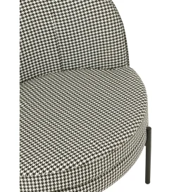 J-Line Fotel PIED DE POULE 70 cm czarnobiały