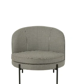 J-Line Fotel PIED DE POULE 70 cm czarnobiały