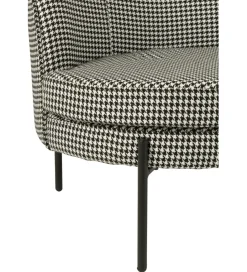 J-Line Fotel PIED DE POULE 70 cm czarnobiały