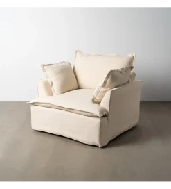 Zona-Design Fotel PLAZESO 115 cm beżowy
