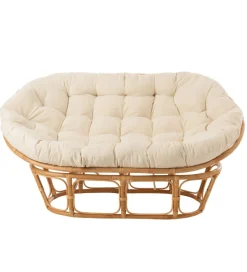 J-Line Fotel RONI Rattanowy 179 cm Naturalny