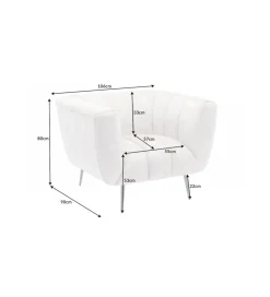 Invicta Interior Fotel Scarlett 106 cm szampański beż