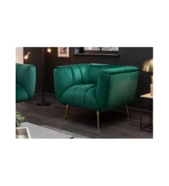 Invicta Interior Fotel Scarlett szmaragdowo zielony