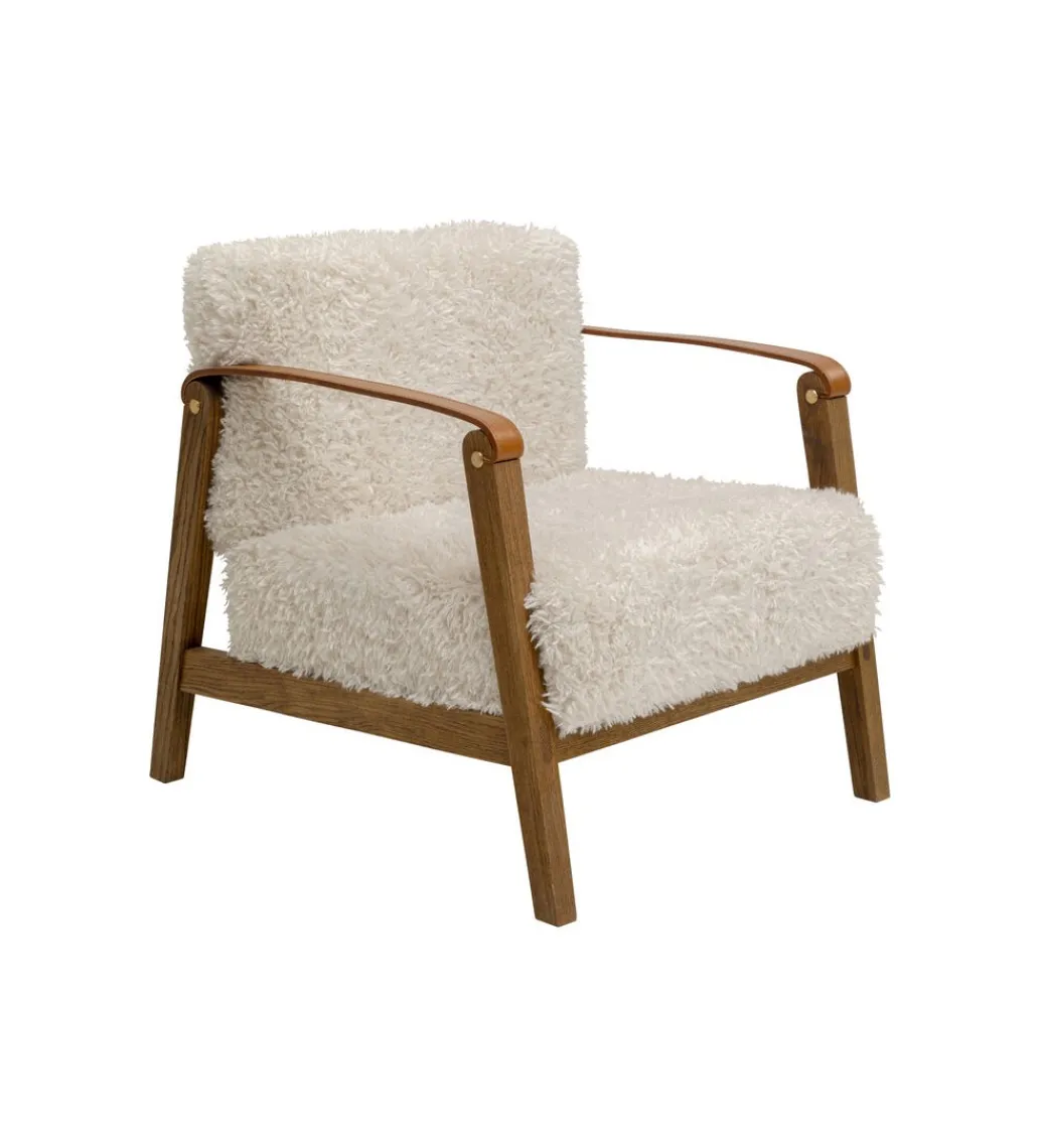 KARE Fotel SIMON 75 cm kremowy