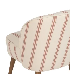 Zona-Design Fotel STRIMERS 73 cm biały w paski z terrakoty
