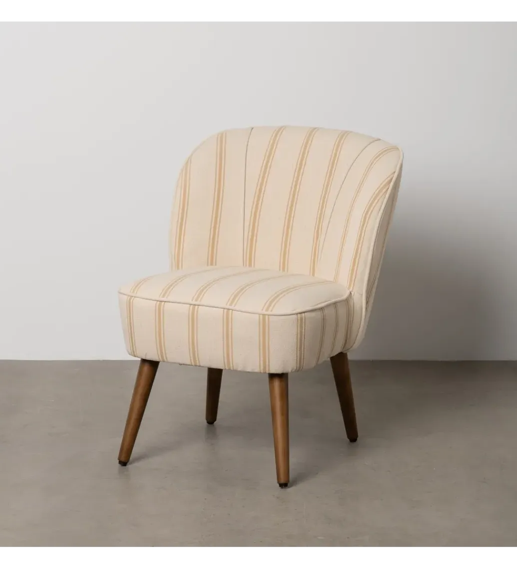 Zona-Design Fotel STRIMERS 73 cm miodowy w paski