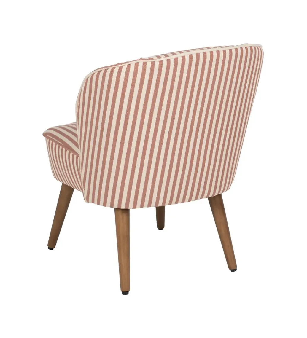 Zona-Design Fotel STRIMERS 73 cm terrakota w paski