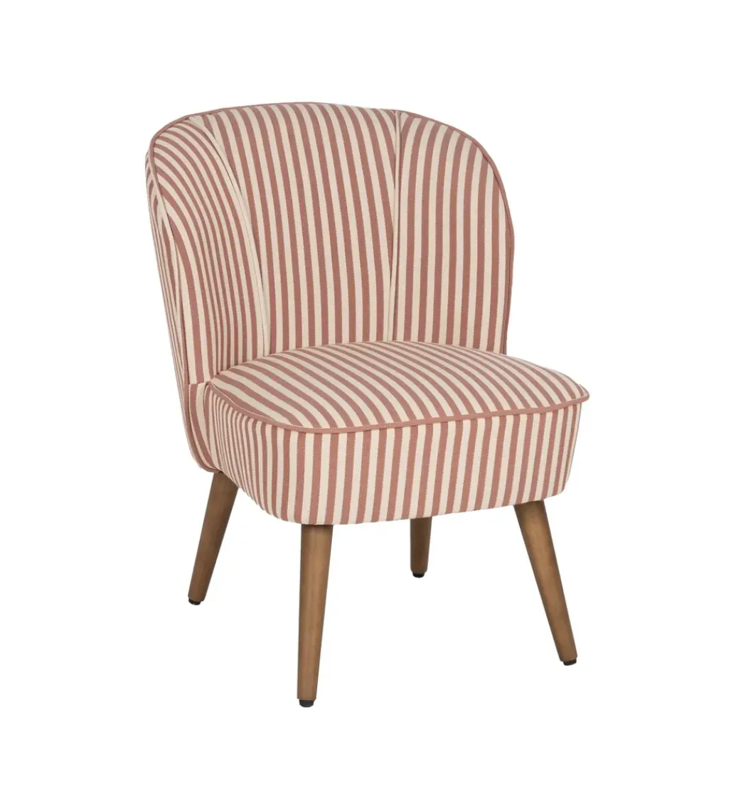 Zona-Design Fotel STRIMERS 73 cm terrakota w paski