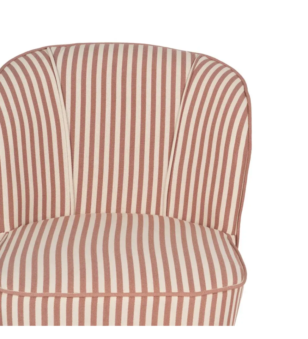 Zona-Design Fotel STRIMERS 73 cm terrakota w paski