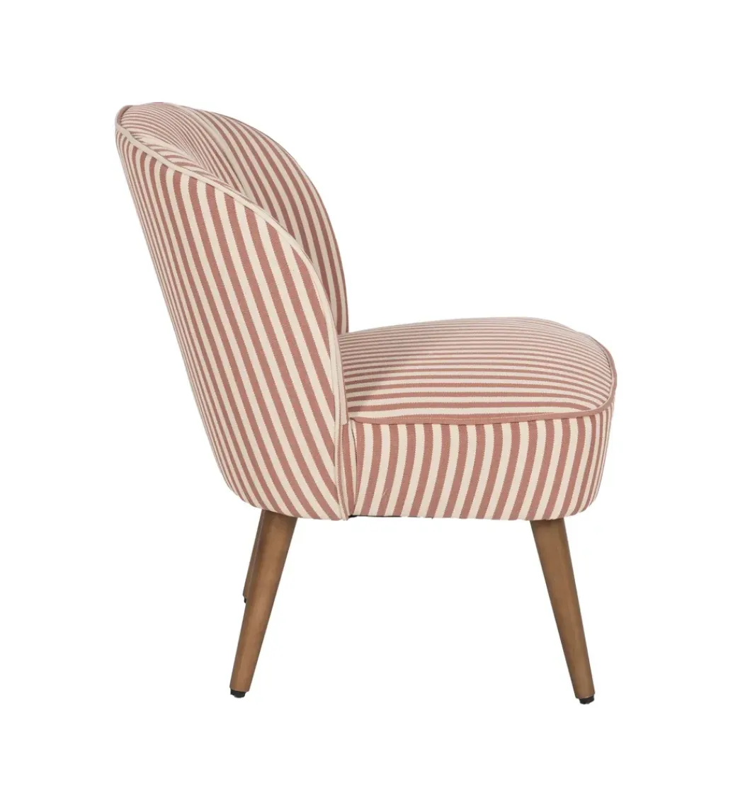 Zona-Design Fotel STRIMERS 73 cm terrakota w paski