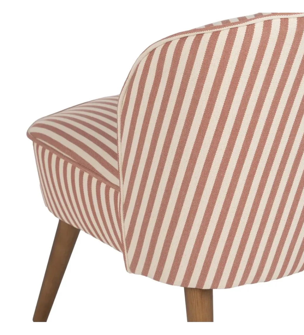 Zona-Design Fotel STRIMERS 73 cm terrakota w paski
