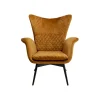 KARE Fotel TUDOR VELVET 102 cm welur złotobrązowy