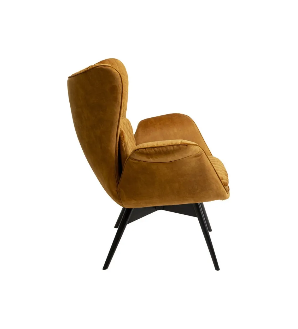 KARE Fotel TUDOR VELVET 102 cm welur złotobrązowy