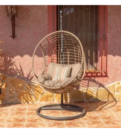 Zona-Design Fotel wiszący ARIKI 105 cm rattan beżowy