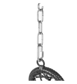 Zona-Design Fotel wiszący DIDO 132 cm rattan czarny