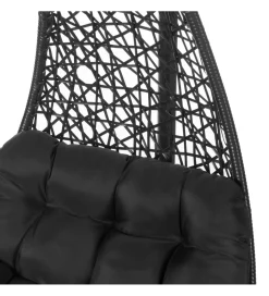 Zona-Design Fotel wiszący DIDO 132 cm rattan czarny