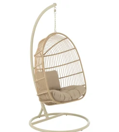 J-Line Fotel wiszący EGGA 195 cm beżowy