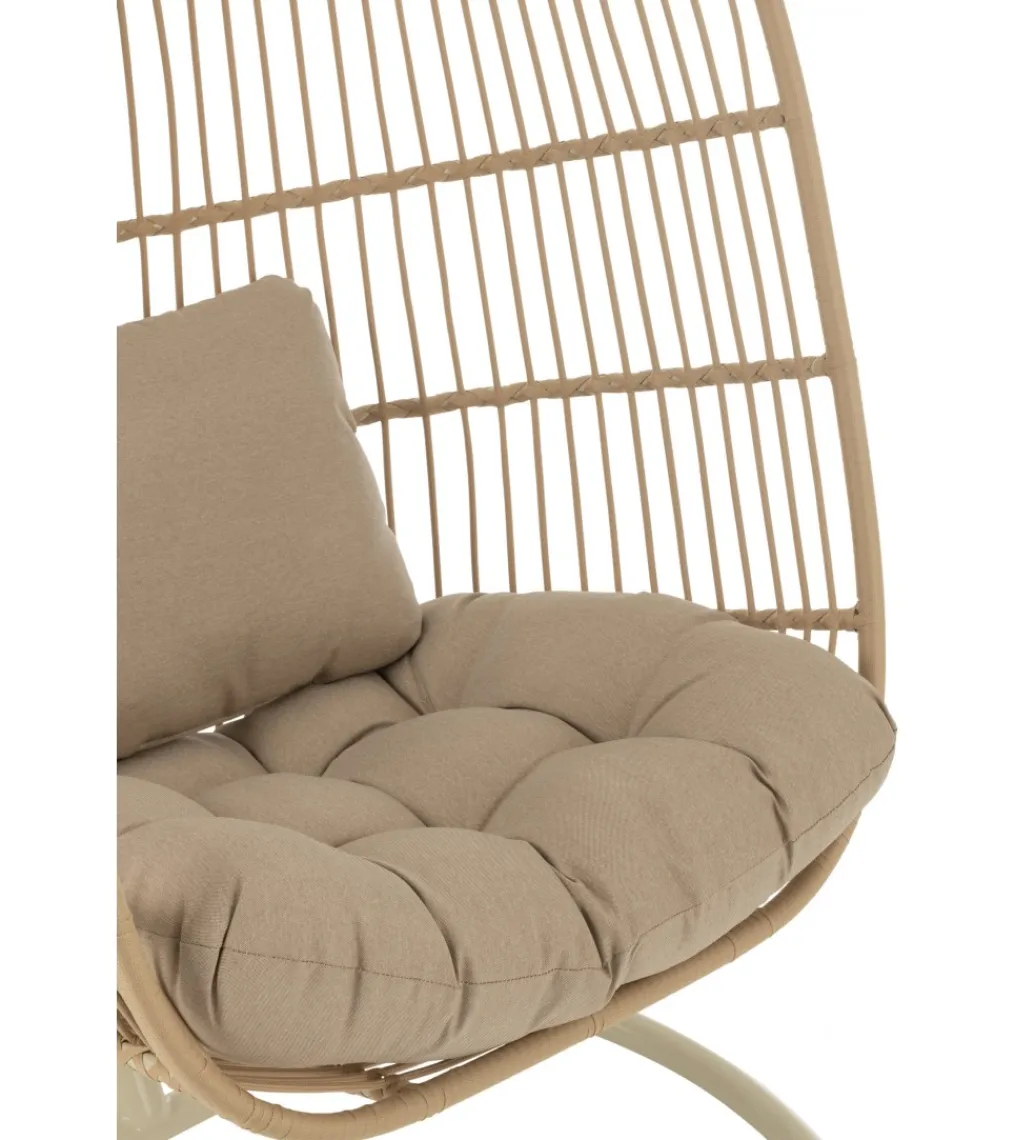 J-Line Fotel wiszący EGGA 195 cm beżowy