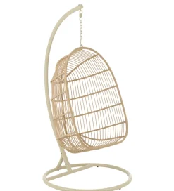 J-Line Fotel wiszący EGGA 195 cm beżowy