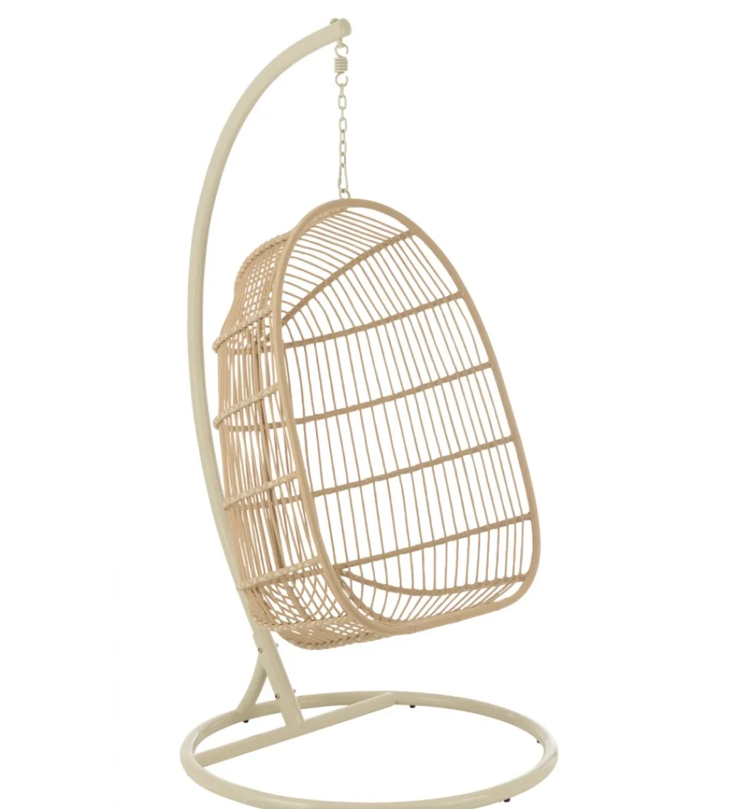 J-Line Fotel wiszący EGGA 195 cm beżowy