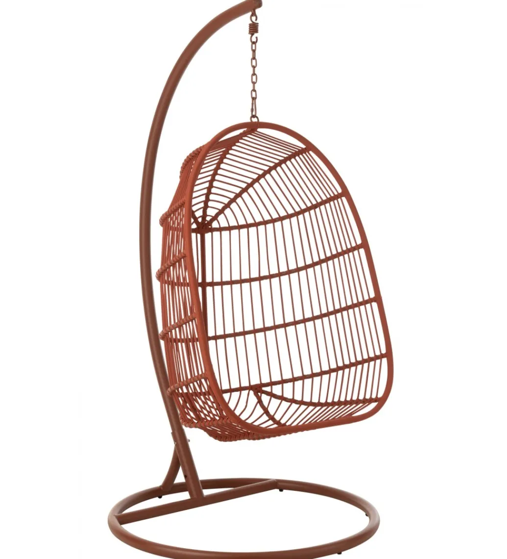 J-Line Fotel wiszący EGGA 195 cm czerwony