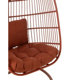 J-Line Fotel wiszący EGGA 195 cm czerwony