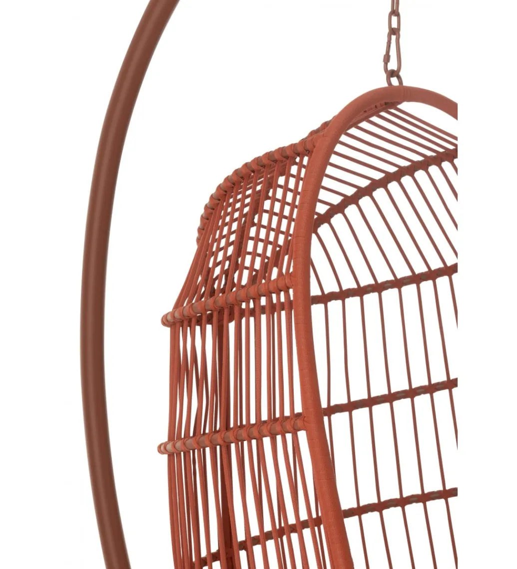 J-Line Fotel wiszący EGGA 195 cm czerwony