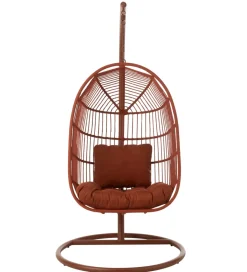 J-Line Fotel wiszący EGGA 195 cm czerwony