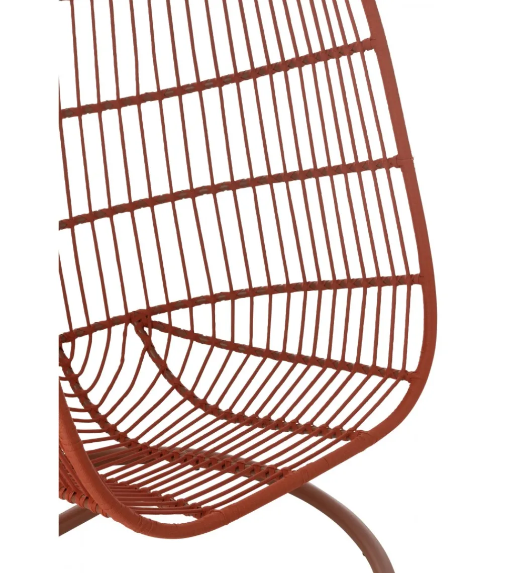 J-Line Fotel wiszący EGGA 195 cm czerwony