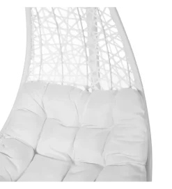 Zona-Design Fotel wiszący POLE DIDO 192 cm rattan biali