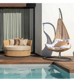 Zona-Design Fotel wiszący POLE NIVA 192 cm rattan