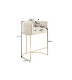 Invicta Interior - przedsprzedaż Hoker ELEGANCE welwet beżowy złote nogi