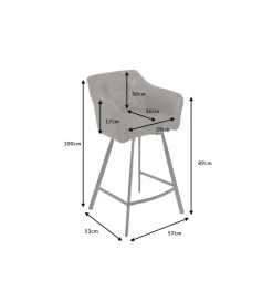 Invicta Interior Hoker Loft Antyczny szary