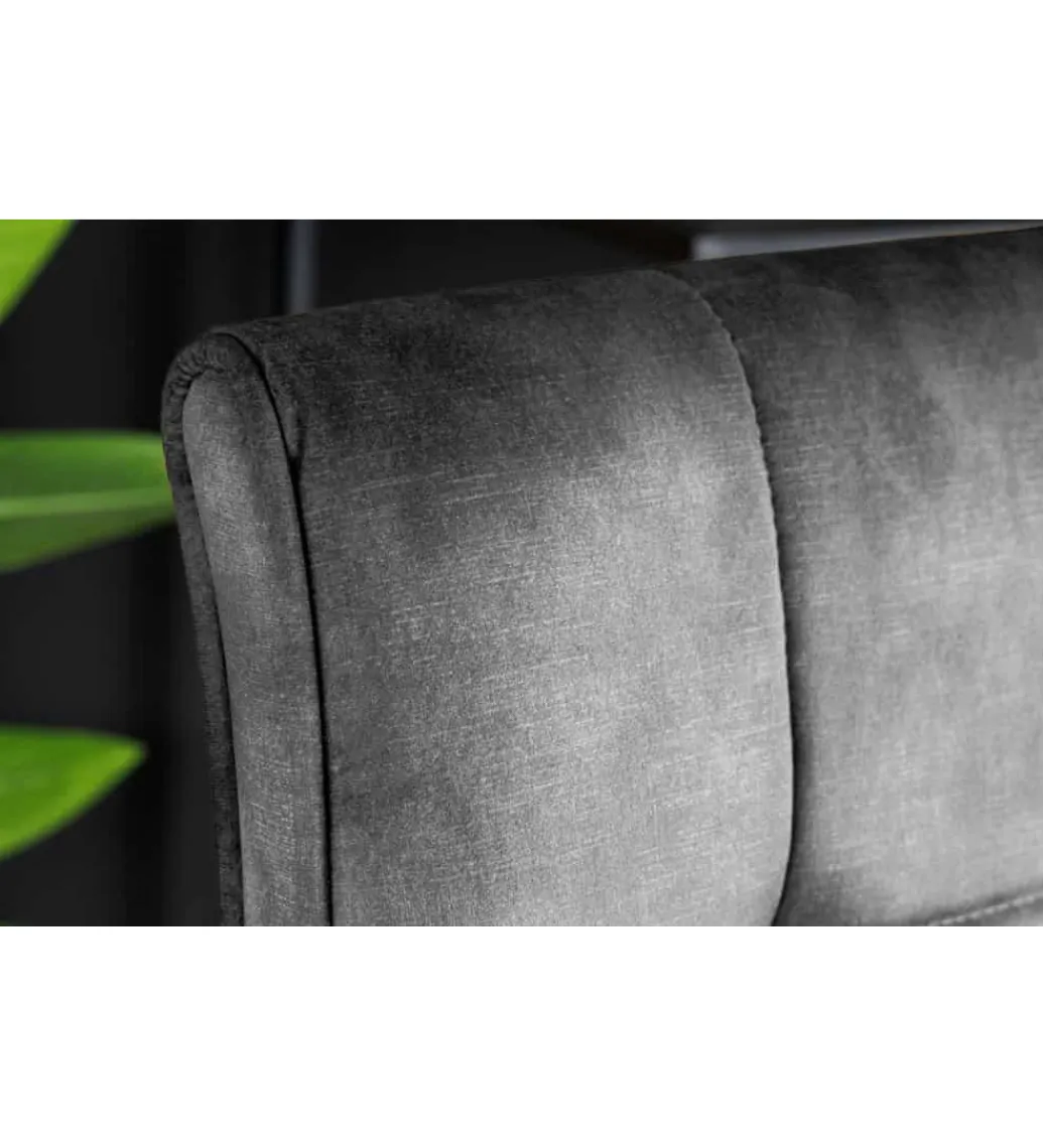 Invicta Interior - przedsprzedaż Hoker MODENA od 92 cm do 115 cm 360 stopni obrotu welwet antracyt
