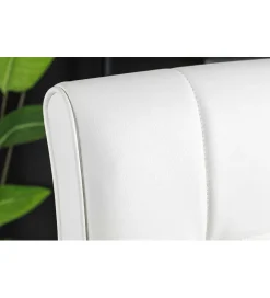 Invicta Interior - przedsprzedaż Hoker MODENA od 92 cm do 115 cm 360 stopni obrotu biały skórzany