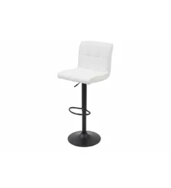 Invicta Interior - przedsprzedaż Hoker MODENA od 92 cm do 115 cm 360 stopni obrotu biały skórzany
