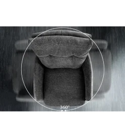 Invicta Interior Hoker obrotowy BIG GEORGE welwet antracytowy