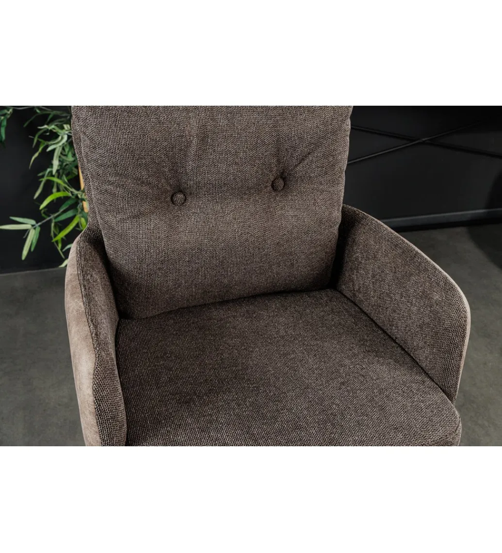 Invicta Interior Hoker obrotowy BIG GEORGE welwet taupe