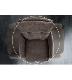 Invicta Interior Hoker obrotowy BIG GEORGE welwet taupe