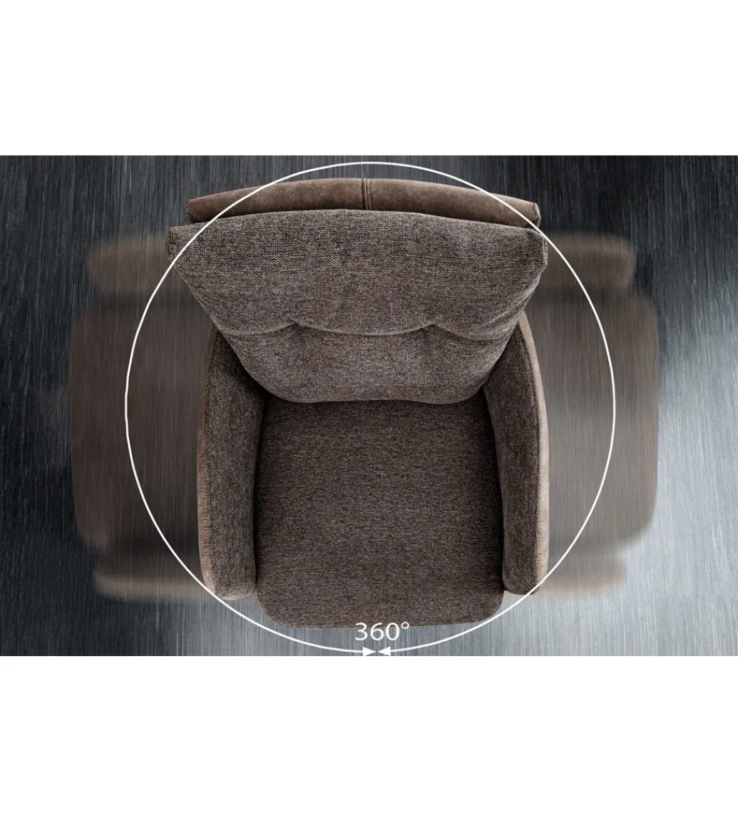 Invicta Interior Hoker obrotowy BIG GEORGE welwet taupe