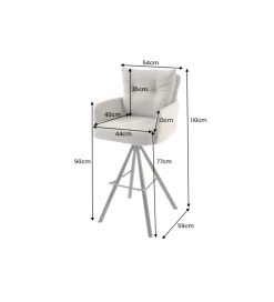 Invicta Interior Hoker obrotowy BIG GEORGE welwet taupe