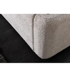 Invicta Interior Łóżko ART DECO 180 x 200 cm bouclé beżowe